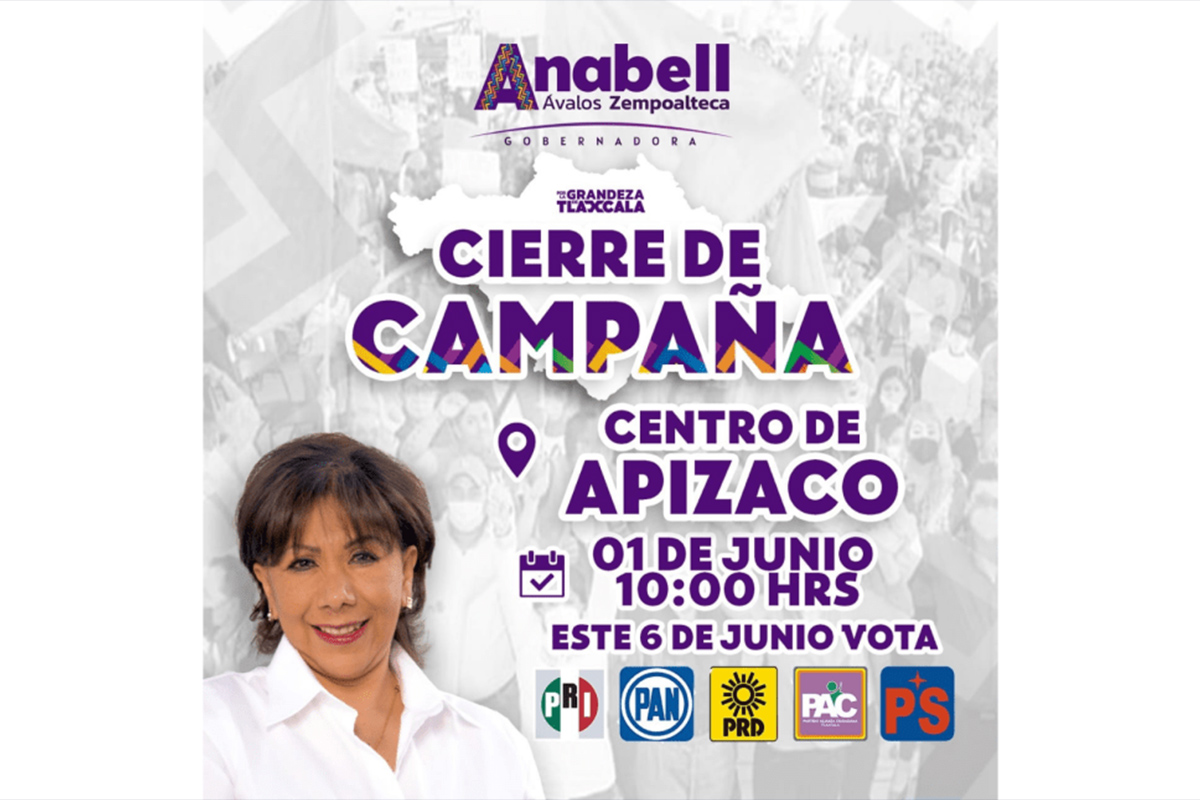 @AnabelAvalosTlx invita a todos los tlaxcaltecas a acompañarla este 01 de junio a su cierre de campaña