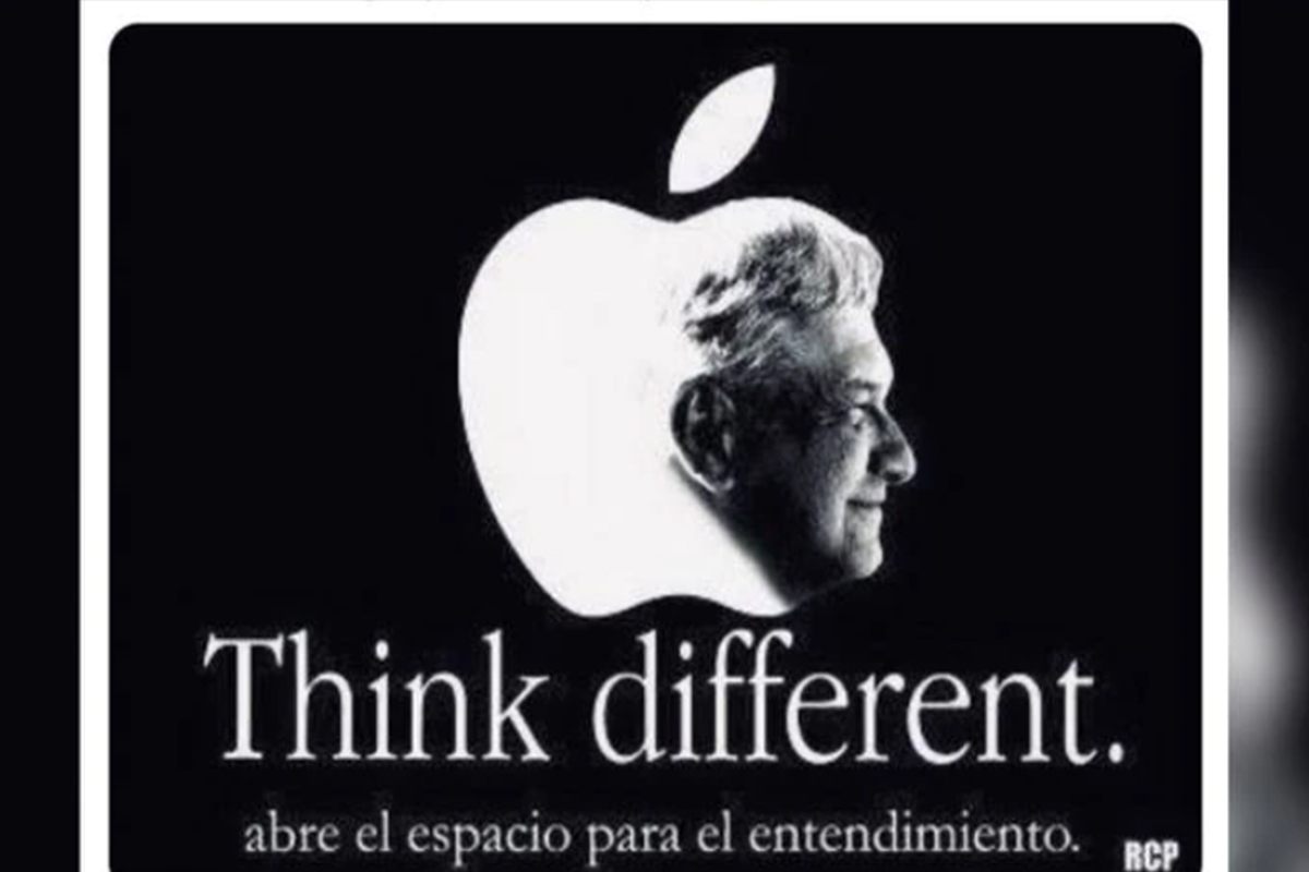 Morena ‘piratea’ logo de Apple para promover a AMLO y a la 4T