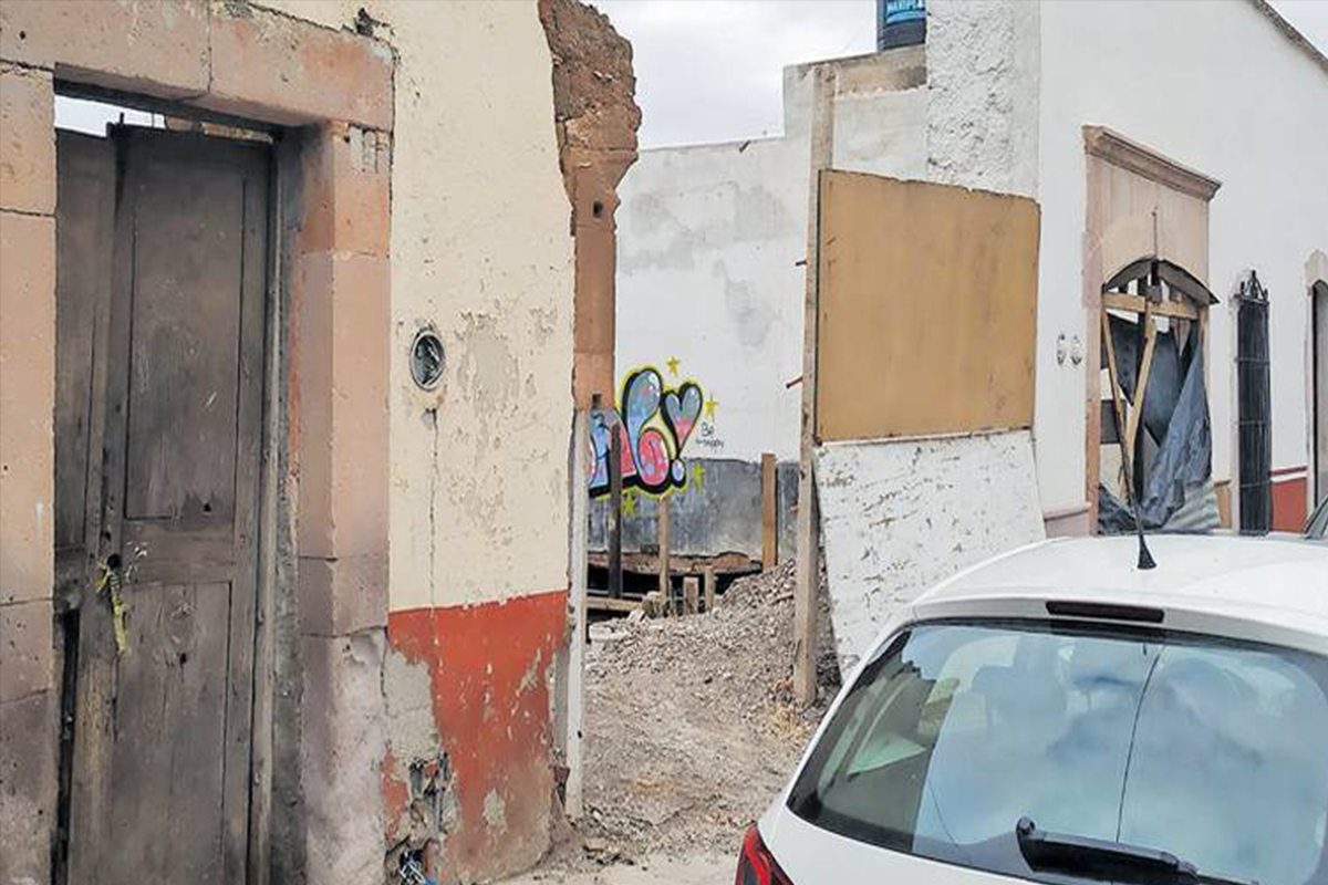 Podrían derrumbarse 60 viviendas en la capital zacatecana