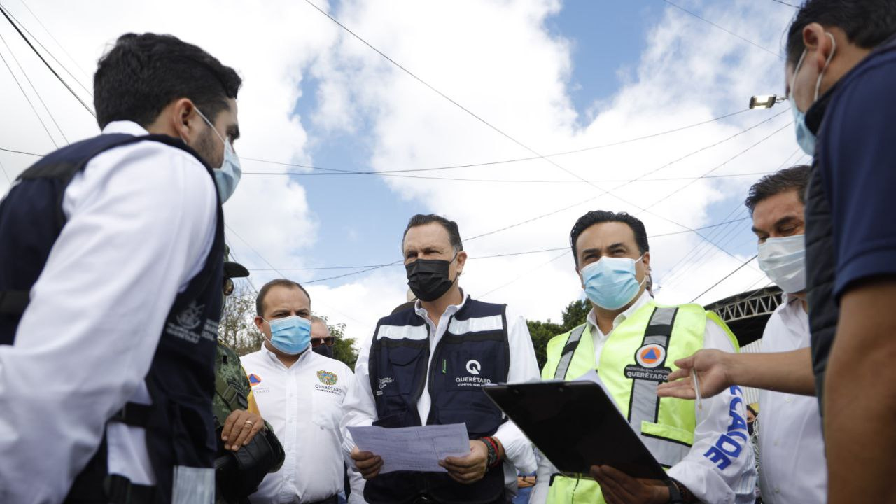 Atiende Gobernador Mauricio Kuri contingencia por inundaciones en Querétaro y Corregidora
