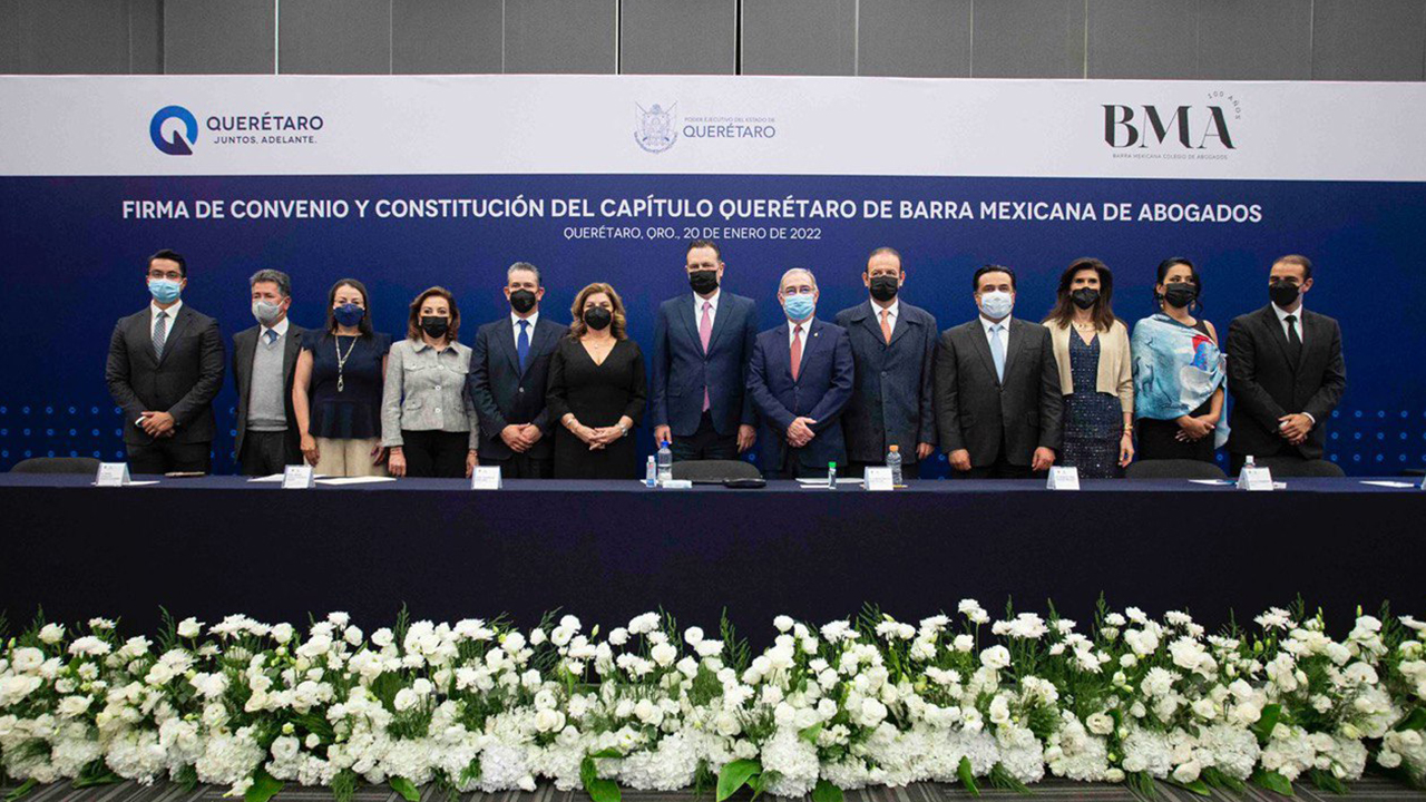 Preside Gobernador constitución del Capítulo Querétaro de la Barra Mexicana de Abogados