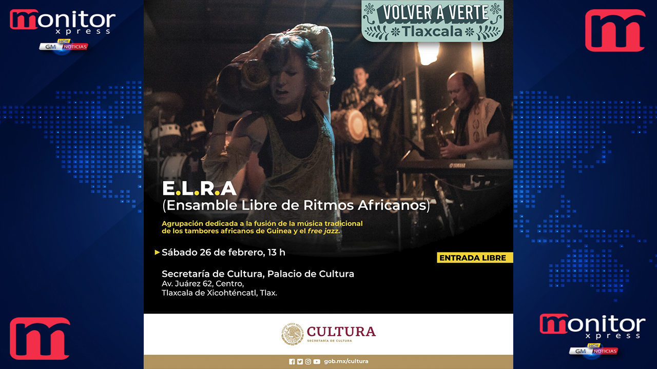 El Ensamble Libre de Ritmos Africanos llenará de jazz el Palacio de Cultura de Tlaxcala