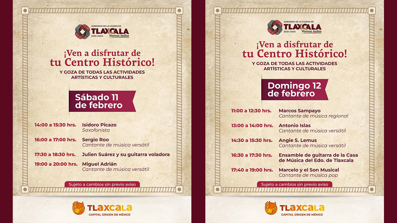 Cultura, arte y tradiciones de Tlaxcala Capital se promueven cada fin de semana