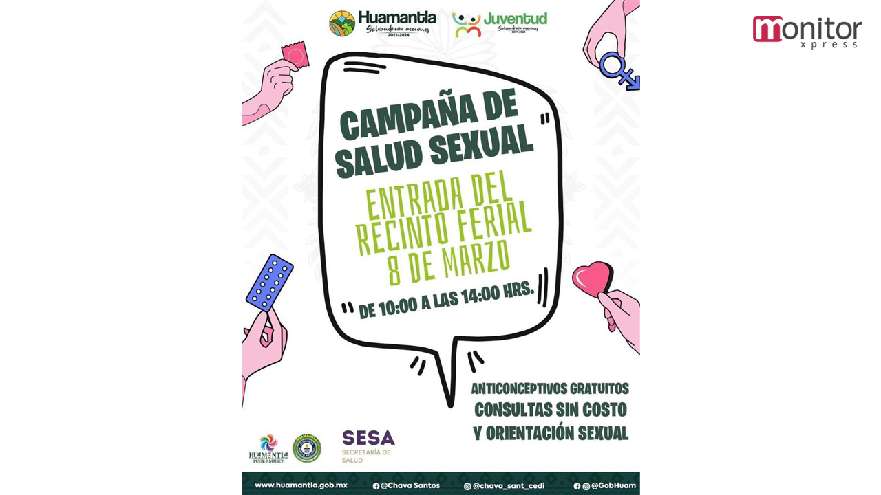 Invita ayuntamiento de Huamantla a la campaña de salud sexual dirigida a jóvenes
