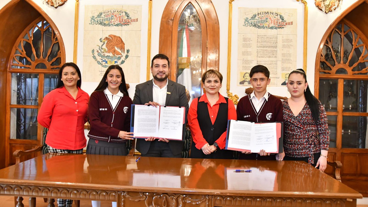 Coadyuva ayuntamiento de Huamantla en la formación dual de estudiantes del CBTIS 61