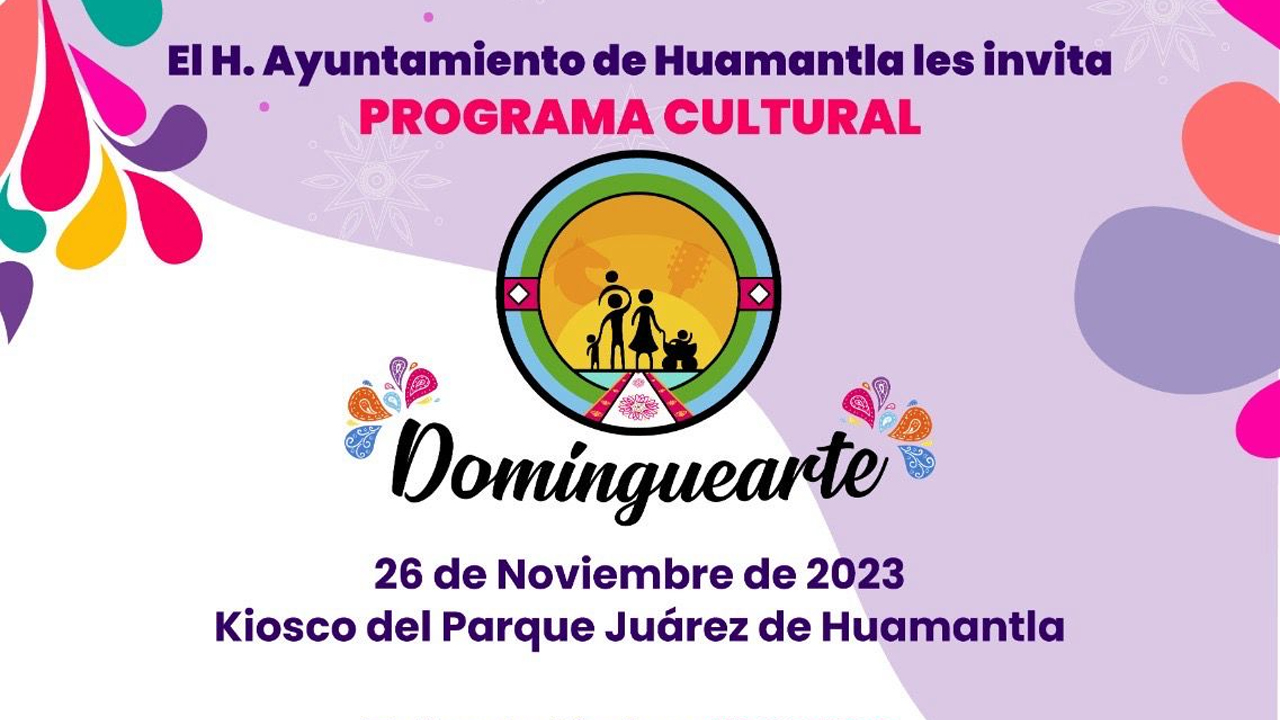 Disfruta dominguearte con un programa artístico y cultural, en el parque Juárez de Huamantla