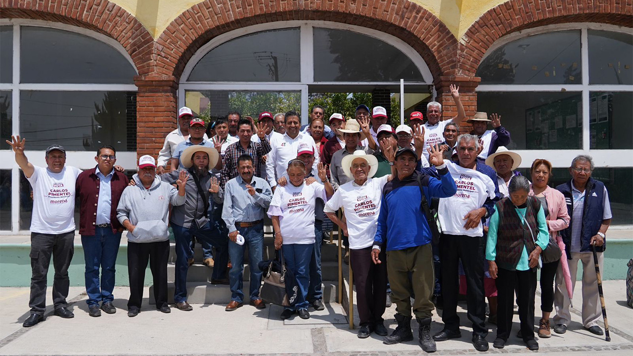 Ejidatarios de San Luis respaldan a Carlos Pimentel