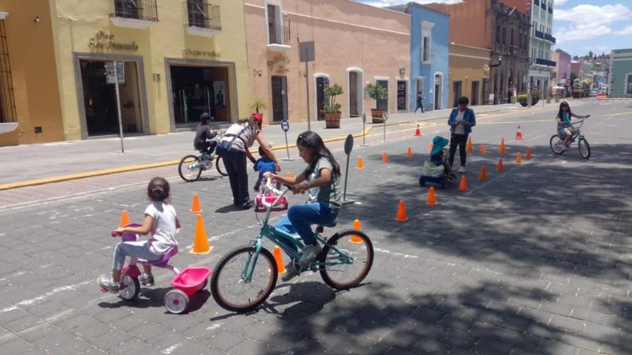 Área lúdica y vial, atractivo en fines de semana en Tlaxcala Capital