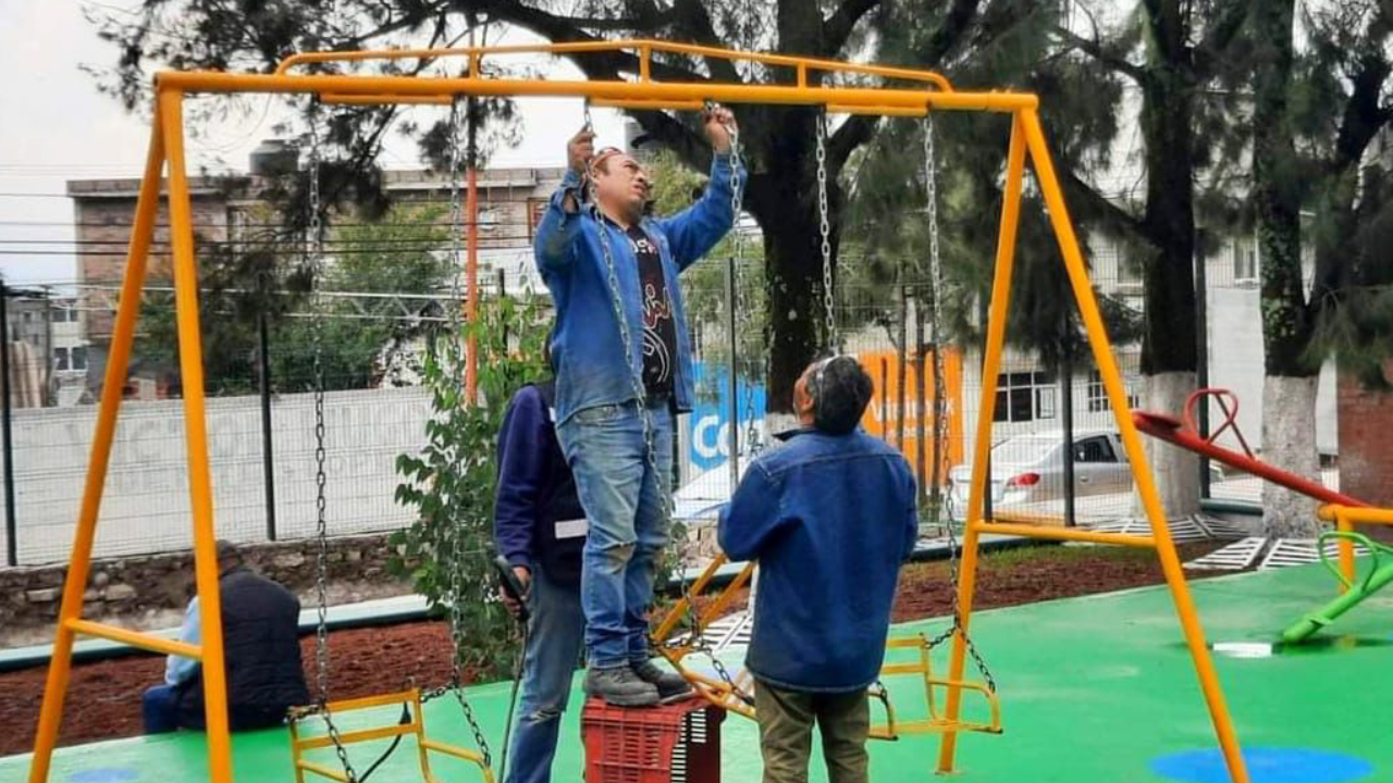 Realiza ayuntamiento de Huamantla mantenimiento en la unidad deportiva "Miguel Arroyo Rosales”