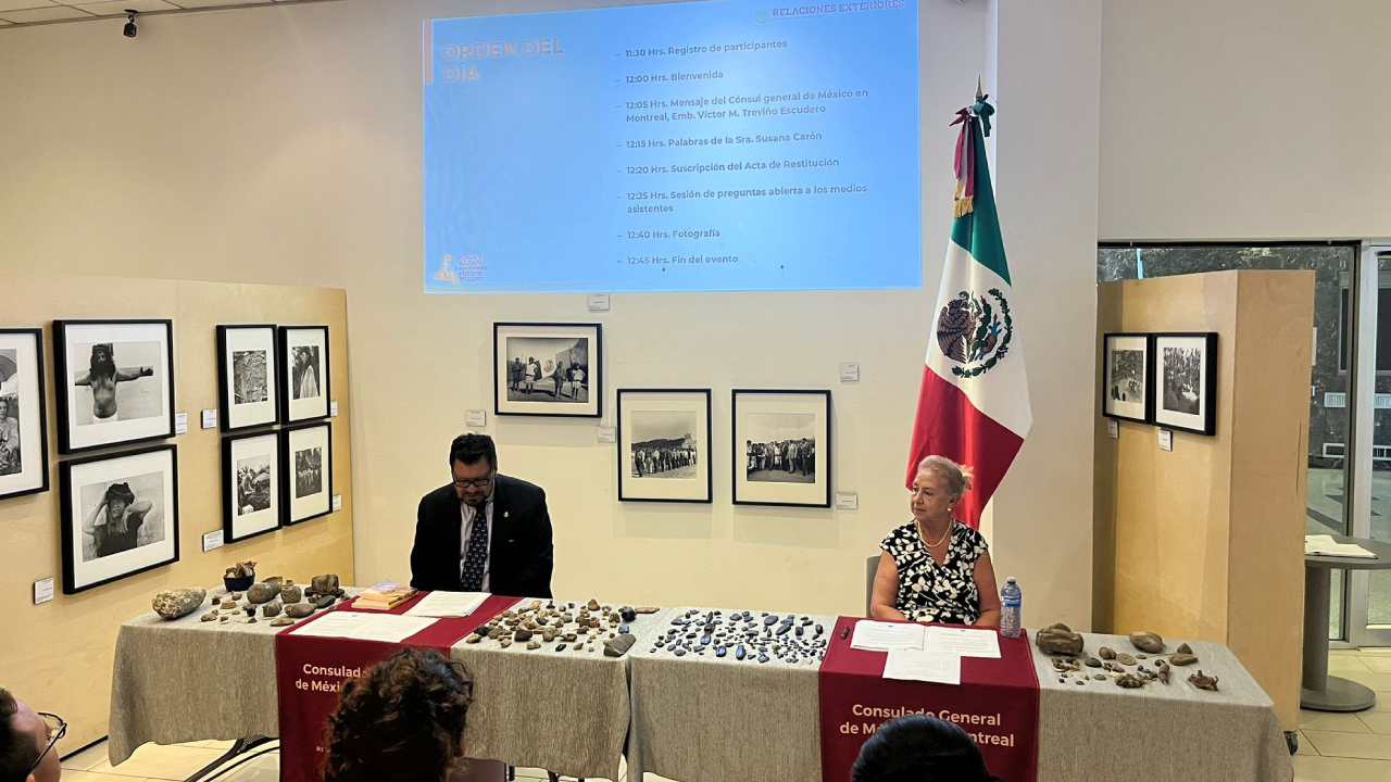 Canadá restituirá 257 piezas arqueológicas a México