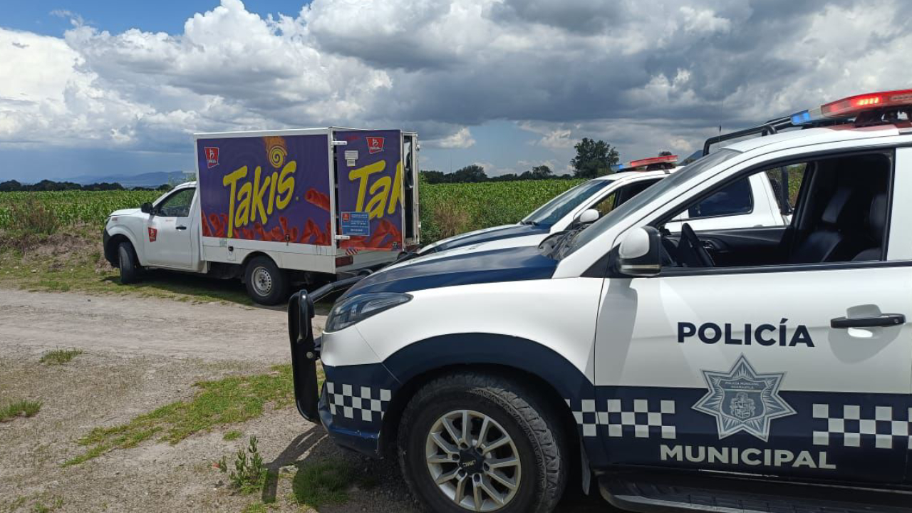 En minutos localiza policía de Huamantla camioneta reportada como robada