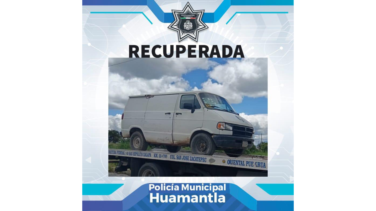 Recupera en minutos policía de Huamantla camioneta con reporte de robo