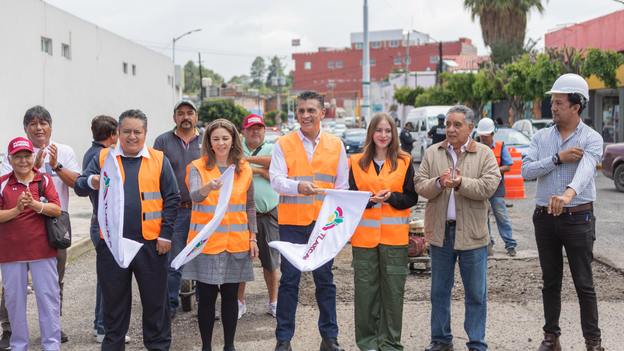 Da el Presidente Alfonso Sánchez banderazo a rehabilitación de calles de Tlaxcala