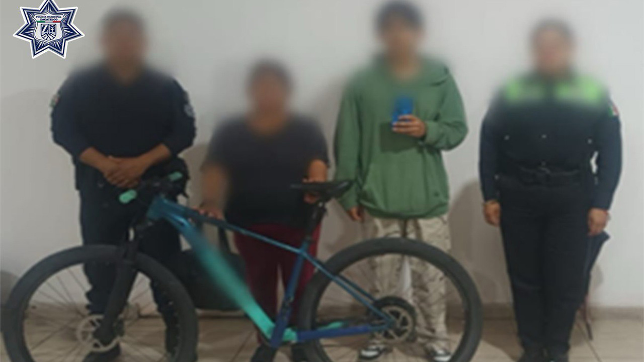 Seguridad pública de Zacatelco recupera bicicleta y celulares robados