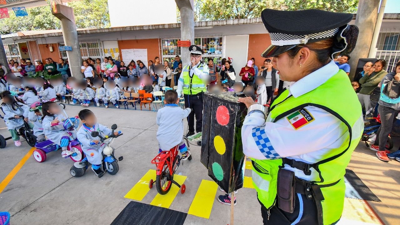 Con proximidad social, Huamantla fortalece acciones de prevención del delito y educación vial en jardín de niños