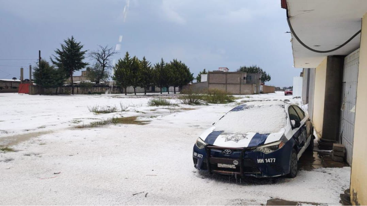 Sin afectaciones mayores por caída de granizo en Huamantla: reporta Protección Civil