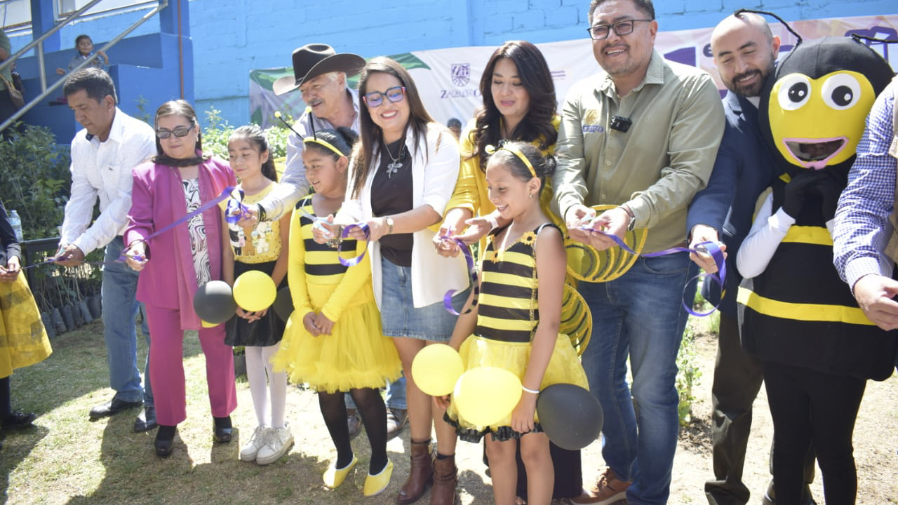 Zacatelco inaugura su primer jardín polinizador