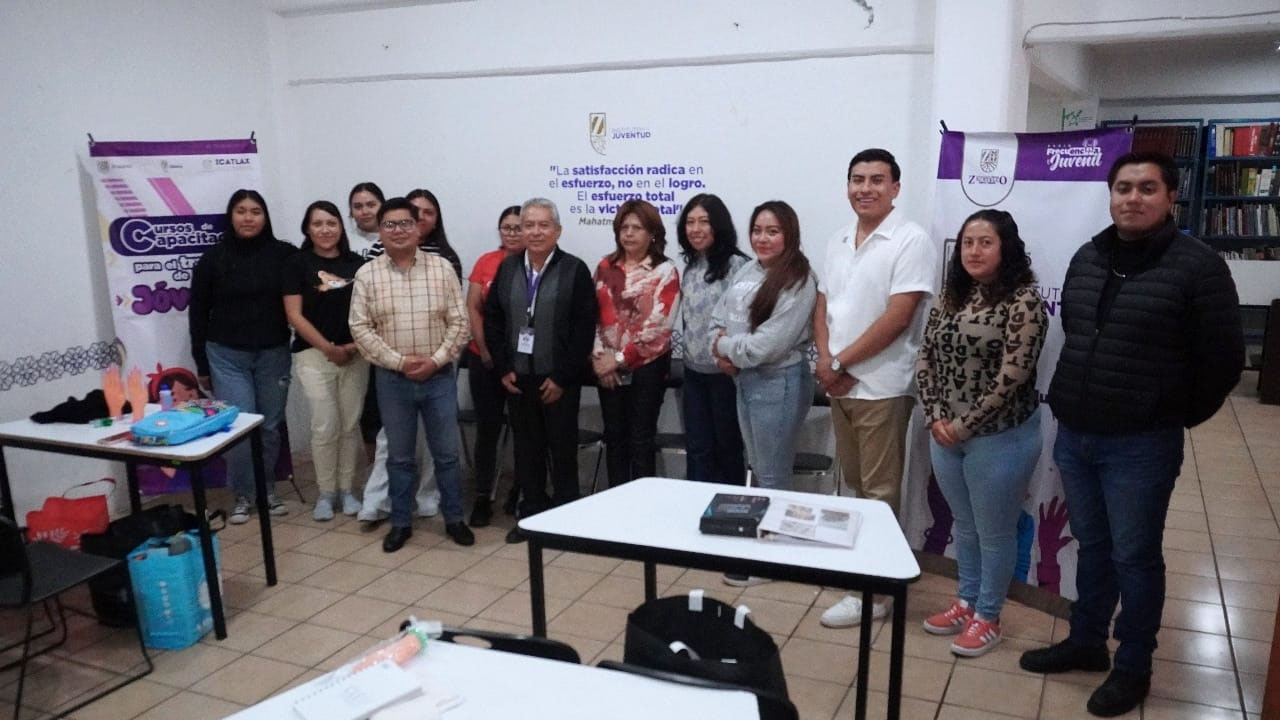 IMJUVE Zacatelco e ICATLAX fortalecen capacitación para jóvenes