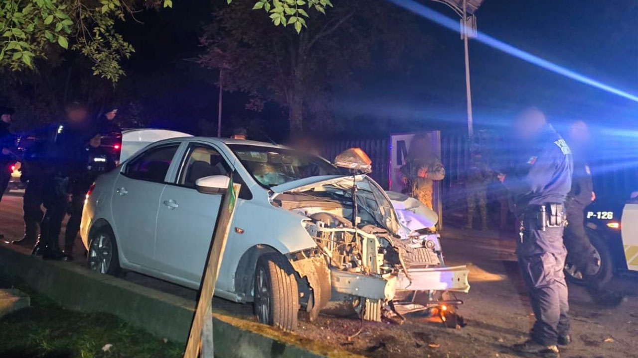 Atiende policía municipal de Tlaxcala dos percances viales sin personas lesionadas