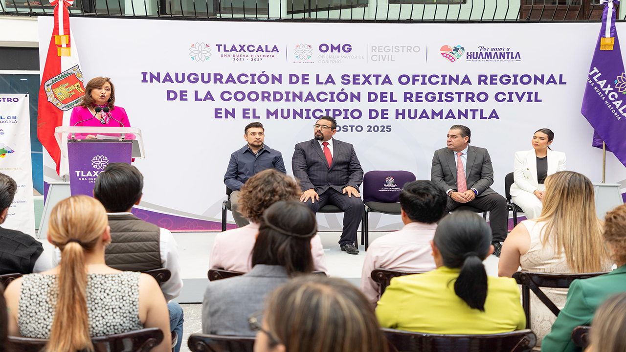 Huamantla es sede de la sexta oficina regional del Registro Civil del Estado