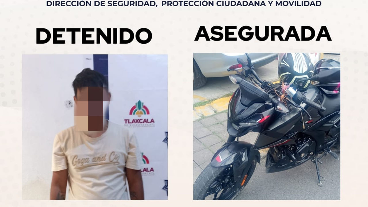 Recupera policía capitalina motocicleta con reporte de robo y detiene a un hombre