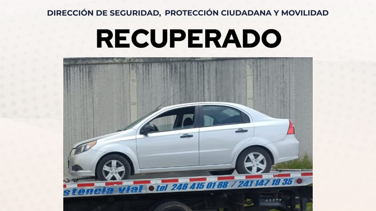 Policía de Tlaxcala asegura vehículo con reporte de robo y alteración en el número de serie