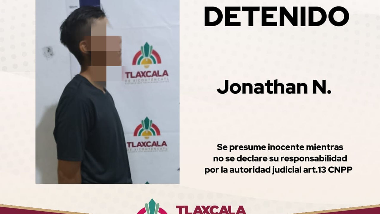 Detiene policía municipal de Tlaxcala a hombre señalado de robo de un celular a una transeúnte
