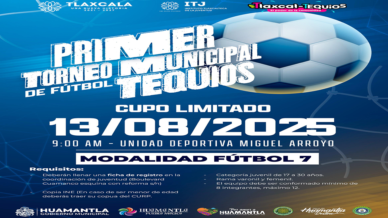 Inicia el Primer Torneo Municipal de Fútbol Tequio en Huamantla