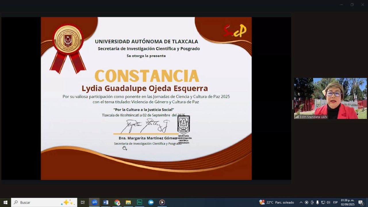 Necesario impulsar una cultura que incluya nuevos estilos de vida y comportamientos que favorezcan la construcción de la paz