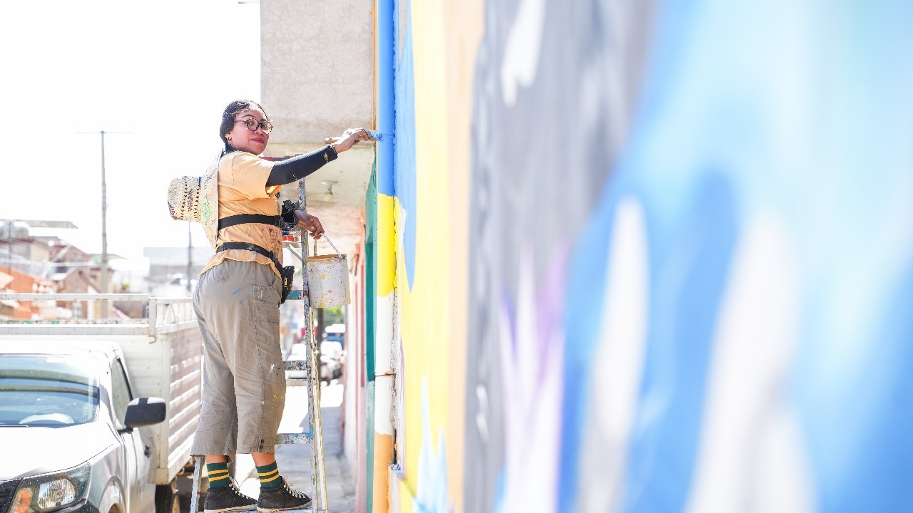 Avanzan Ayuntamiento de Tlaxcala y artistas participantes en la creación de los “Murales del Agua”
