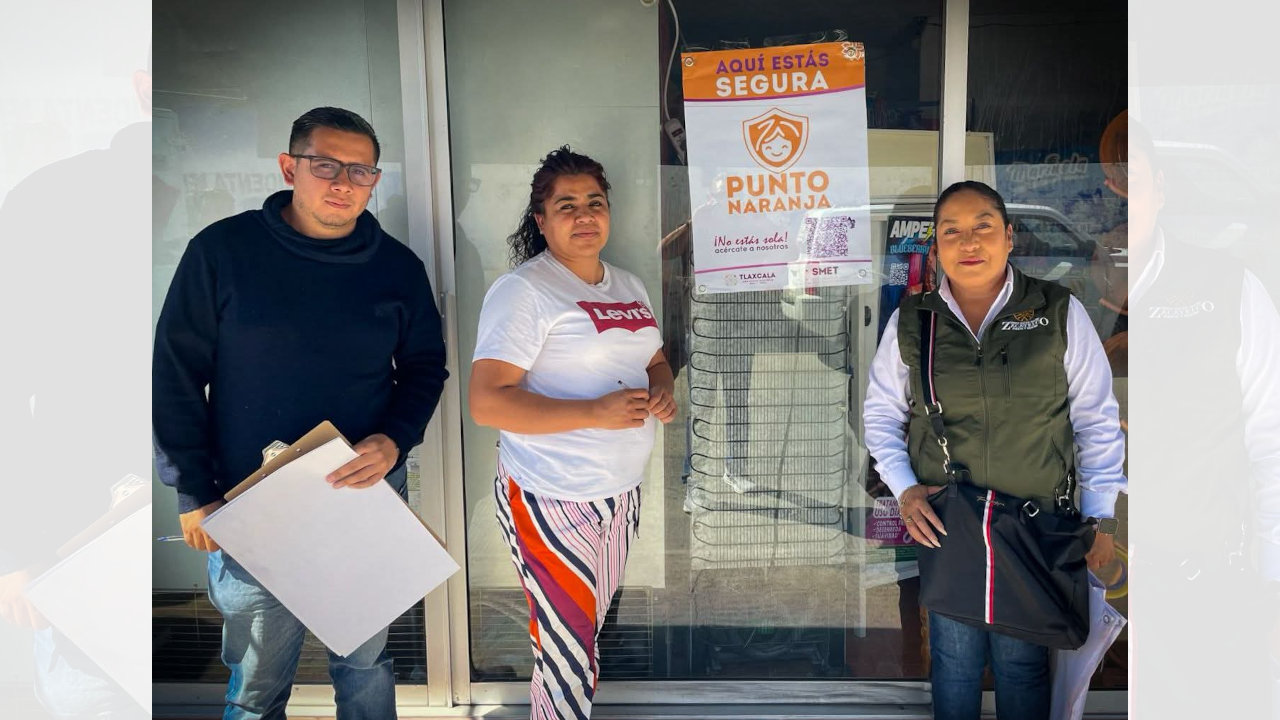 IMMUJER Zacatelco instala nuevos “Puntos Naranja” para la prevención y atención de la violencia contra mujeres, adolescentes y niñas