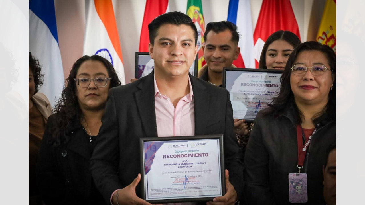Zacatelco recibe reconocimiento como “Espacio 100% Libre de Humo de Tabaco y Emisiones”