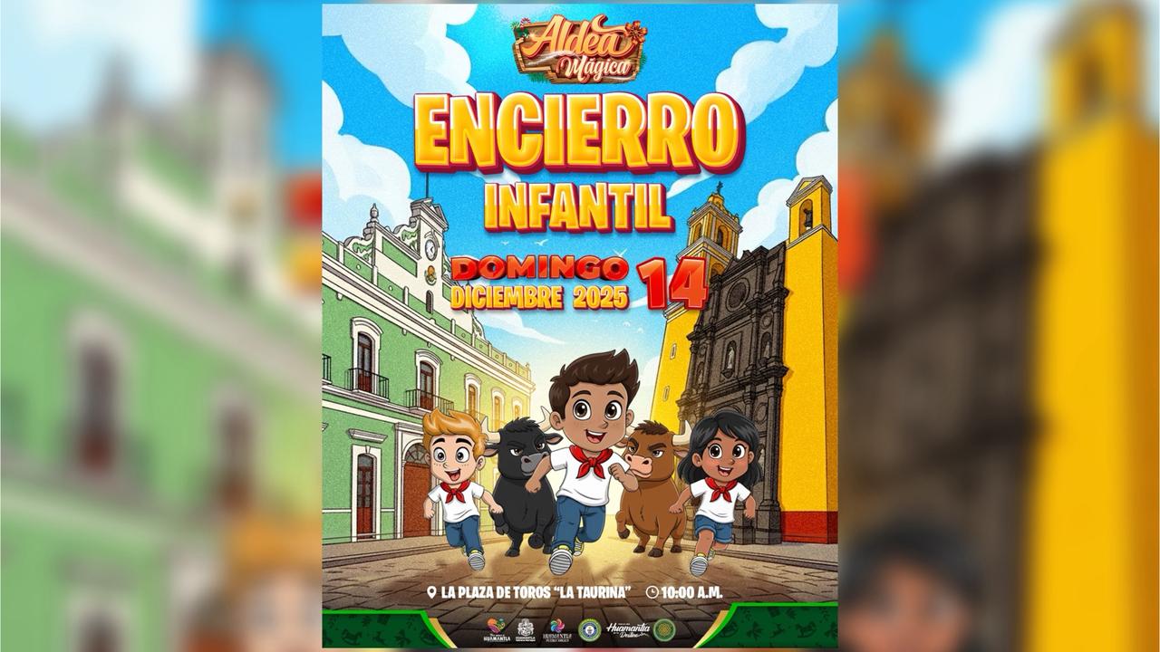 Hoy Niñas y niños celebrarán la tradición en el Encierro Infantil de la Aldea Mágica Huamantla!