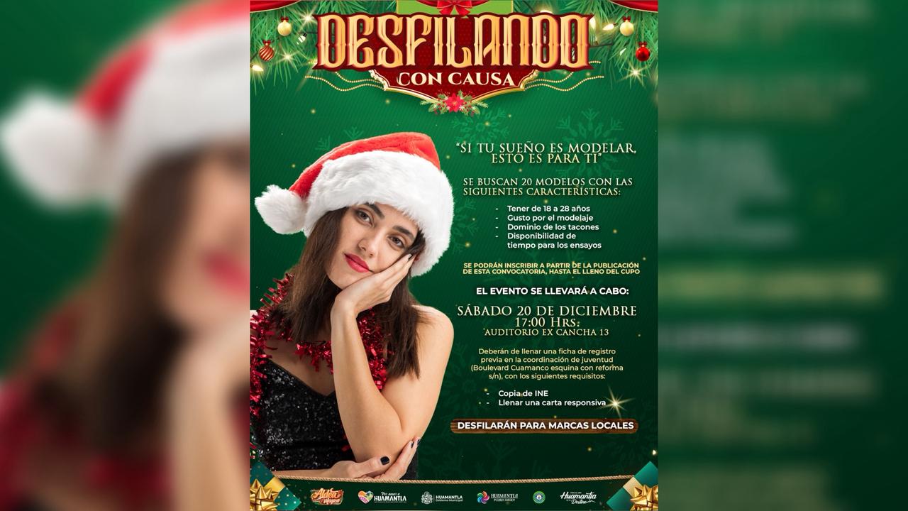 Huamantla lanza la convocatoria “Desfilando con Causa” para jóvenes talentos del modelaje de 18 a 28 años