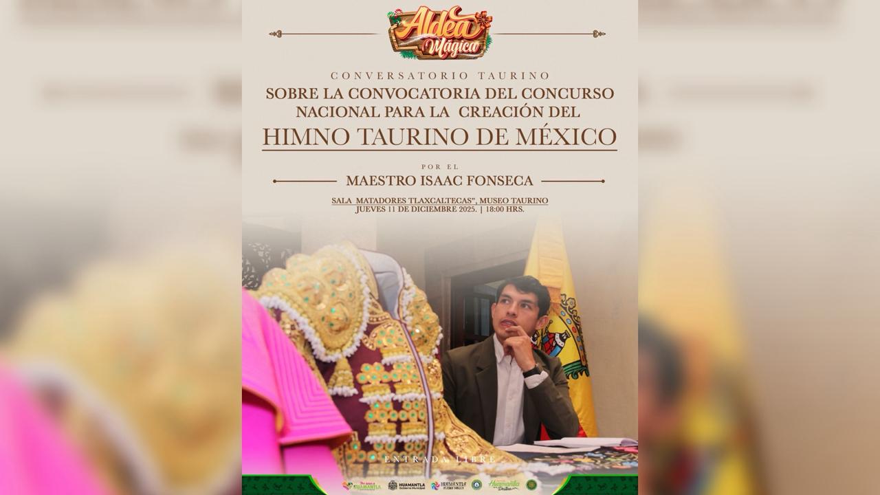 Invitan al Conversatorio Taurino con el maestro Isaac Fonseca este jueves 11 de diciembre en Huamantla