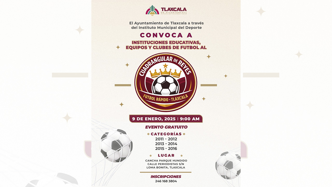 Ayuntamiento de Tlaxcala impulsa el deporte infantil con el cuadrangular de reyes