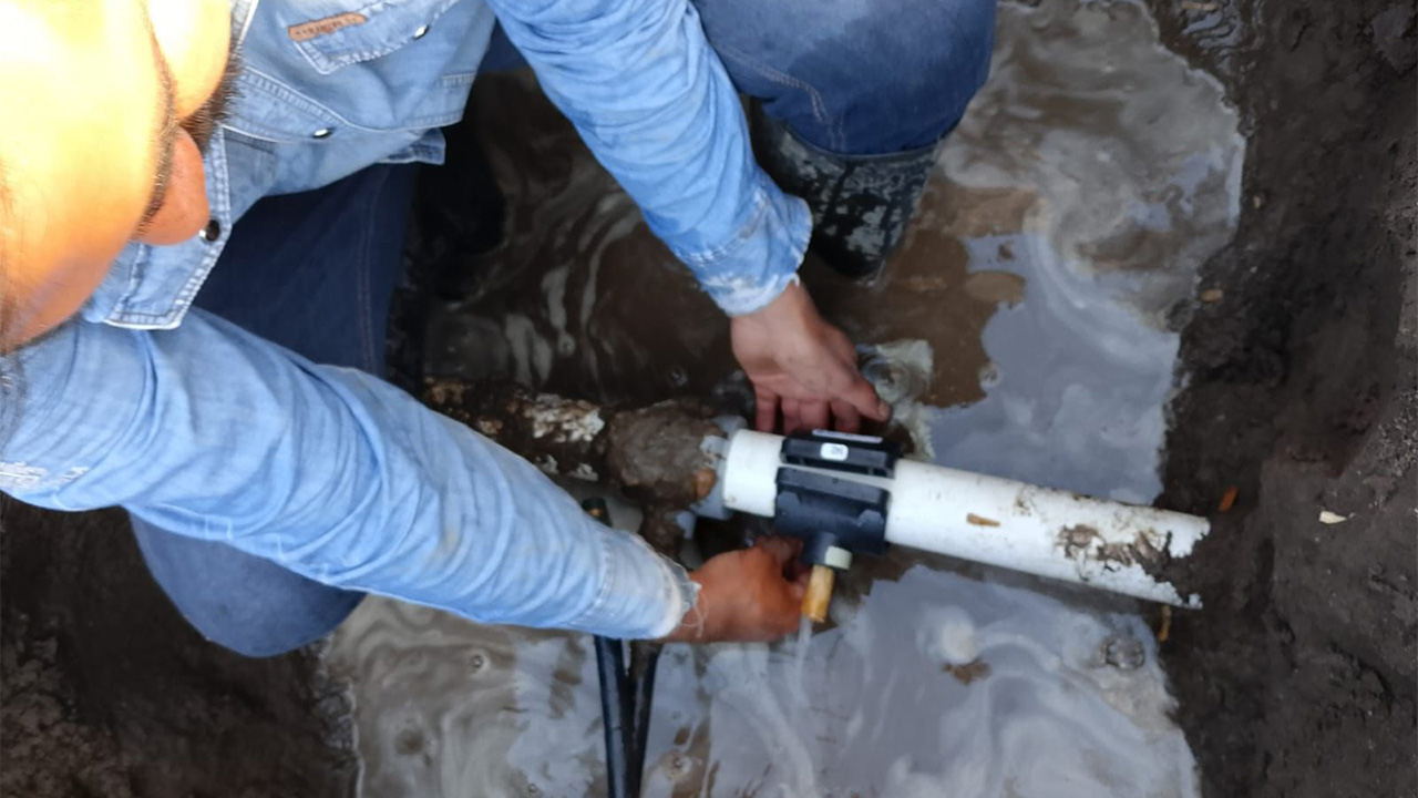 CAPAMH refuerza acciones permanentes de mantenimiento a la red de agua en Huamantla