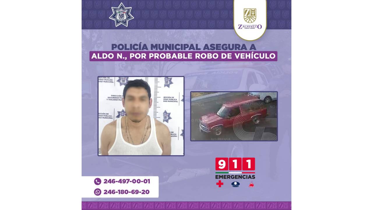 Recuperan camioneta robada y aseguran a presunto responsable en Zacatelco