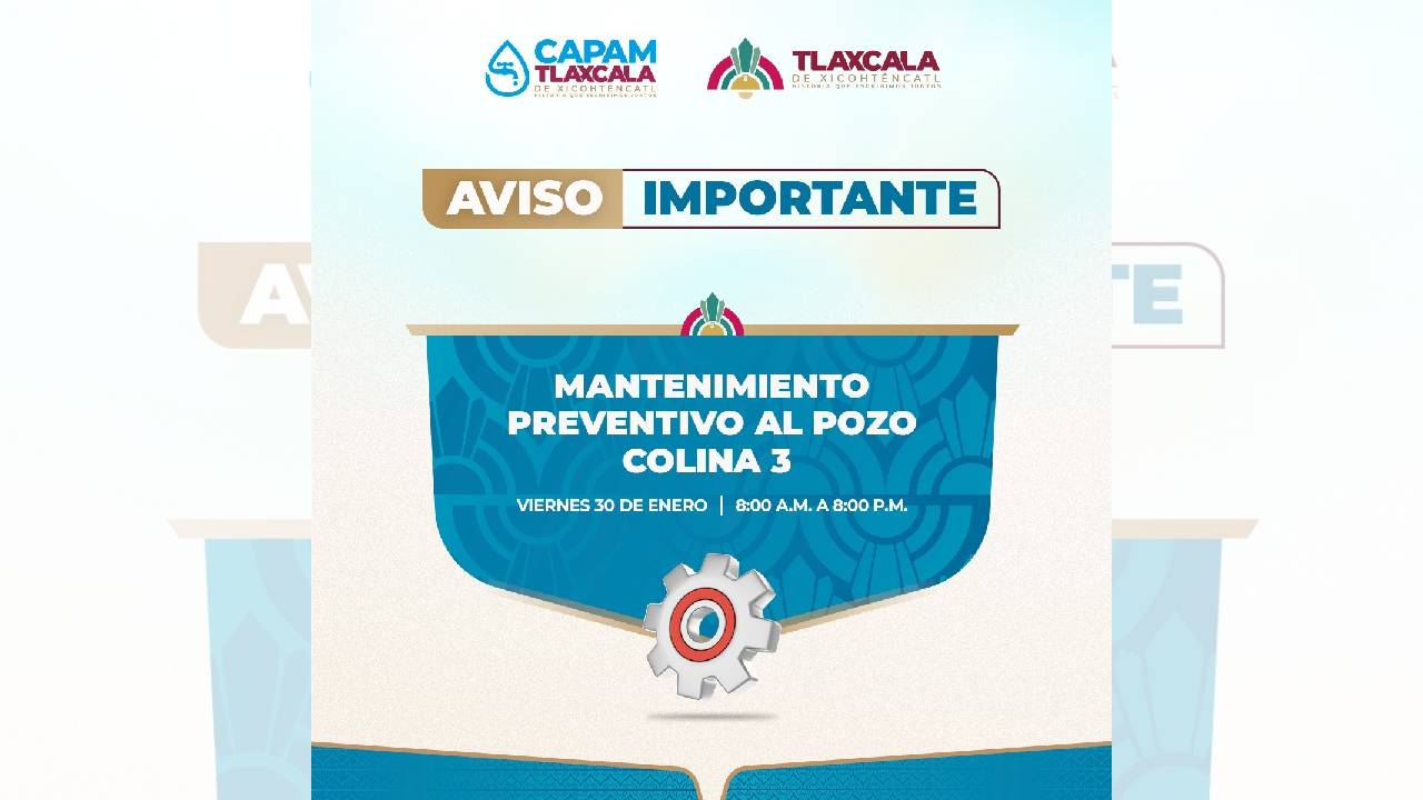 Capam Dará Mantenimiento Preventivo al Pozo Colina 3 para Garantizar un Mejor Servicio de Agua Potable en la Capital