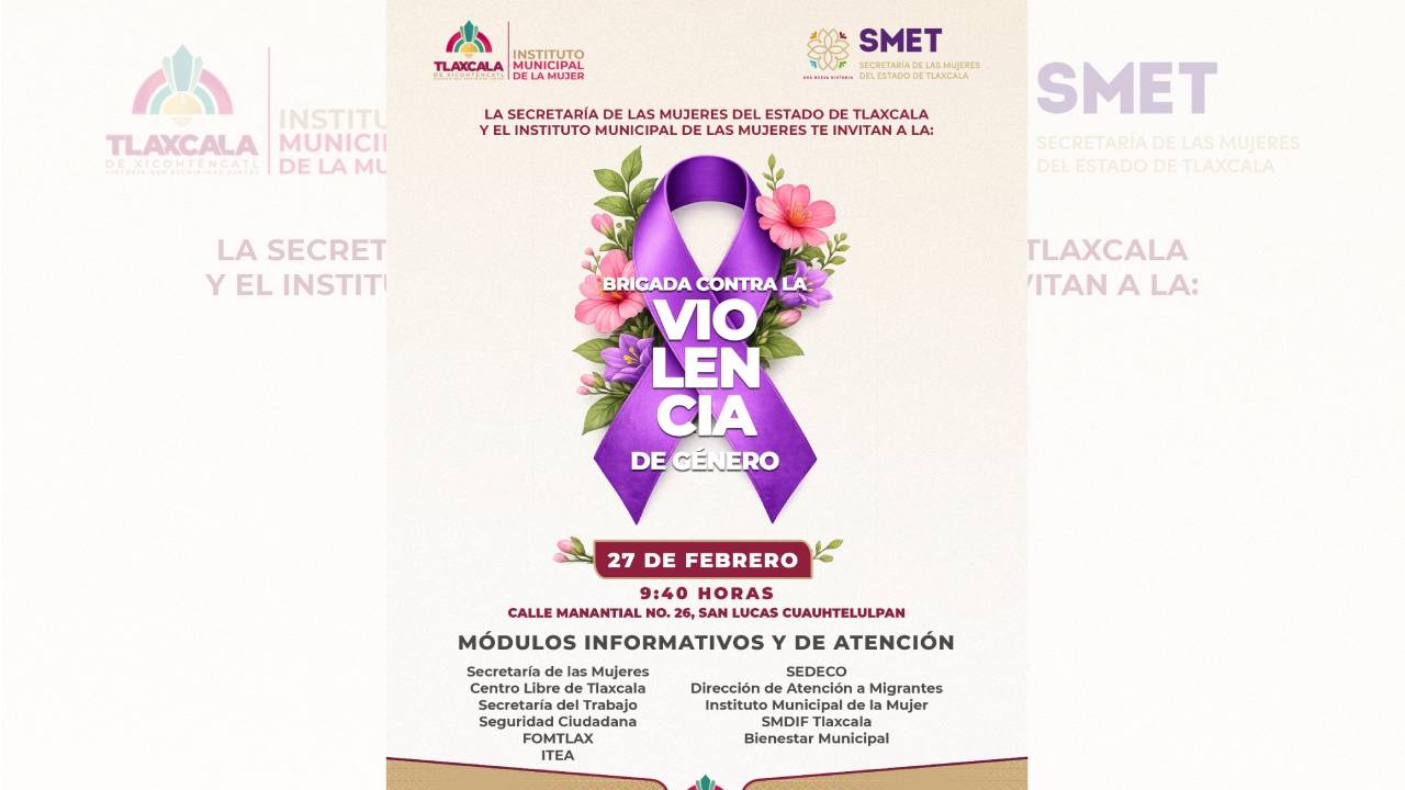 Llegará Brigada Contra la Violencia de Género a San Lucas Cuauhtelulpan