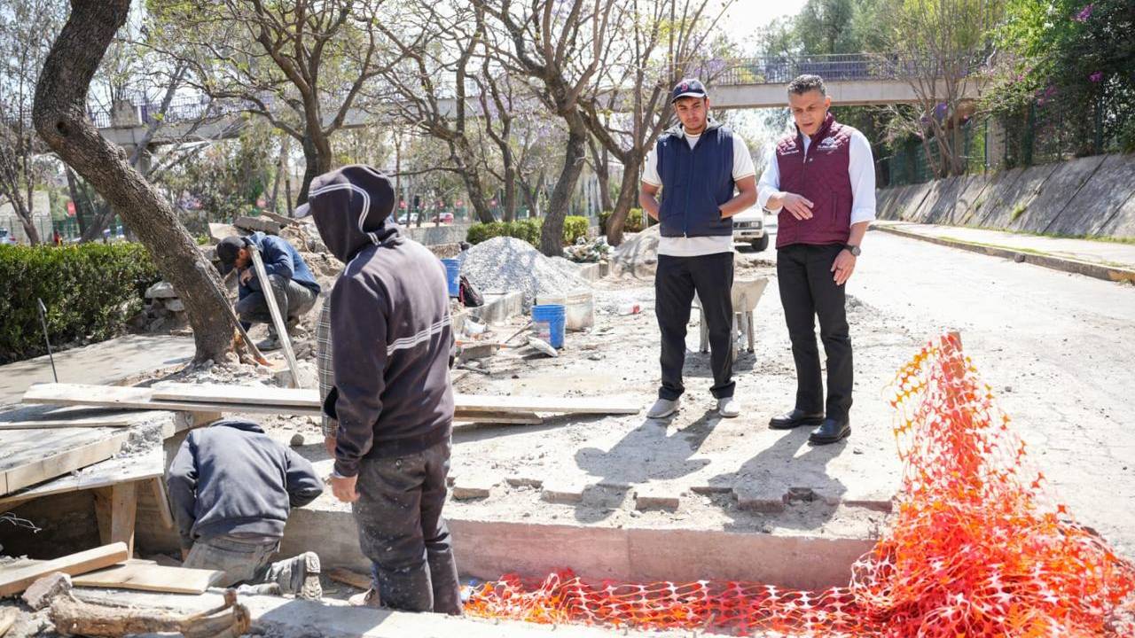 Supervisa Alfonso Sánchez García Avances en Obras de la Avenida Ribereña Previo a la Temporada de Lluvias