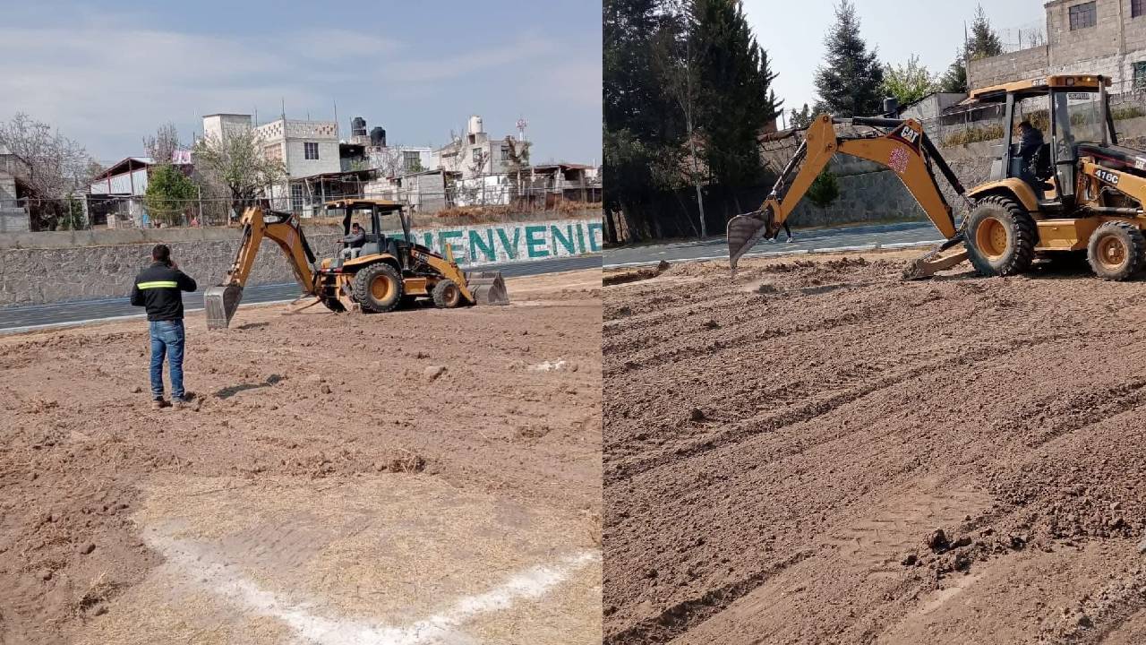 Huamantla Fortalece su Infraestructura Deportiva con la Construcción de Nuevas Canchas en la Unidad Deportiva