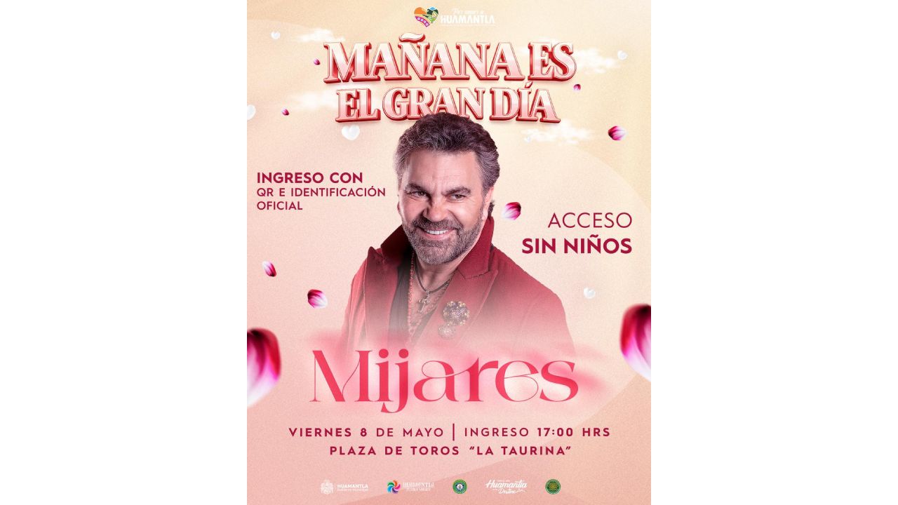 Boletos agotados para el festejo del día de las madres en Huamantla con la presentación estelar de mijares