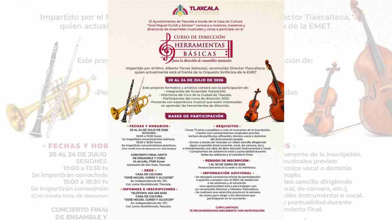 Acerca gobierno de Alfonso Sánchez García espacios de formación musical a la ciudadanía