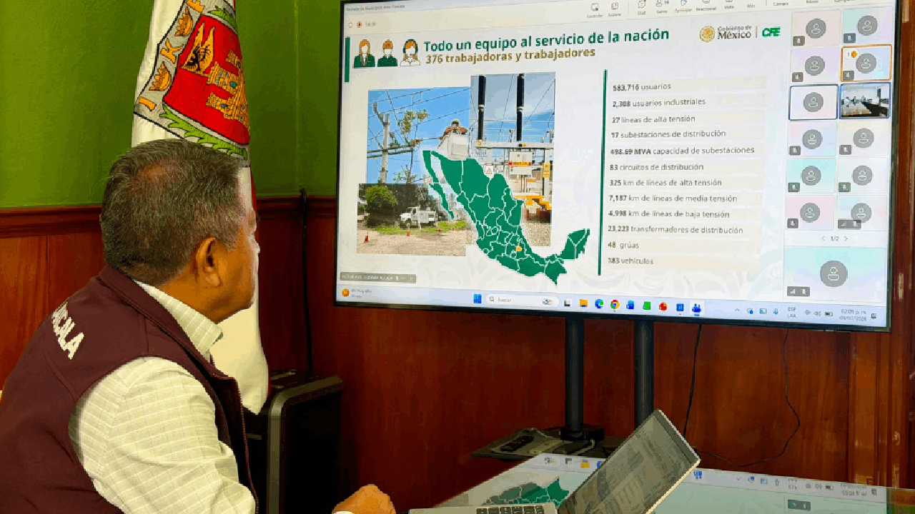 Ayuntamiento capitalino de la zona de Tlaxcala participa en mesa de trabajo con CFE