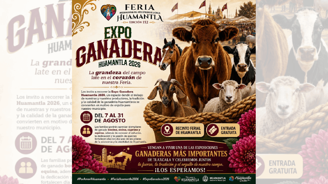 Invita Salvador Santos a disfrutar de la Expo Ganadera Huamantla 2026, orgullo del campo y las tradiciones