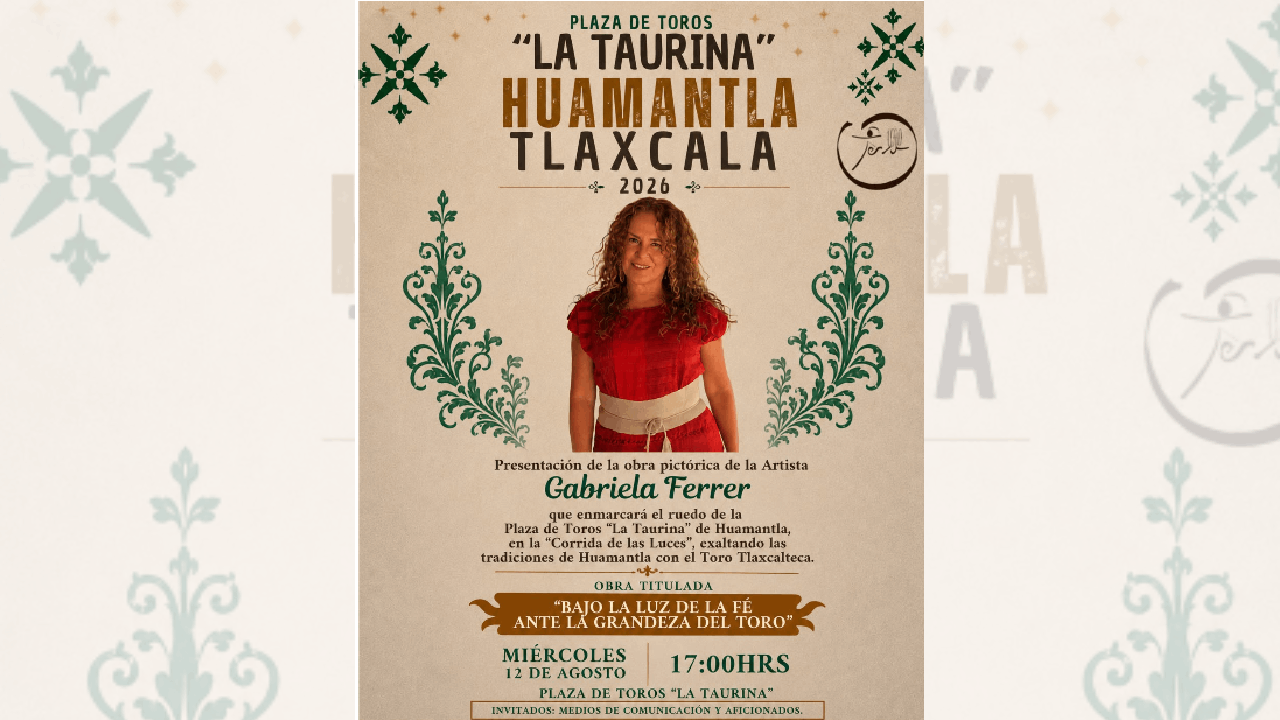 Gabriela Ferrer presentará su obra Taurina en la plaza de toros “La taurina”