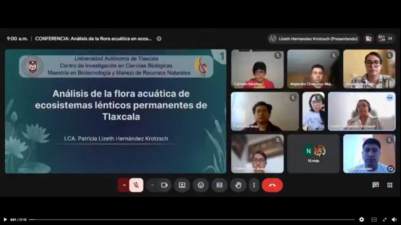 Estudiante del CICB-UATx analiza flora  acuática de presa de Atlangatepec y Laguna de Acuitlapilco
