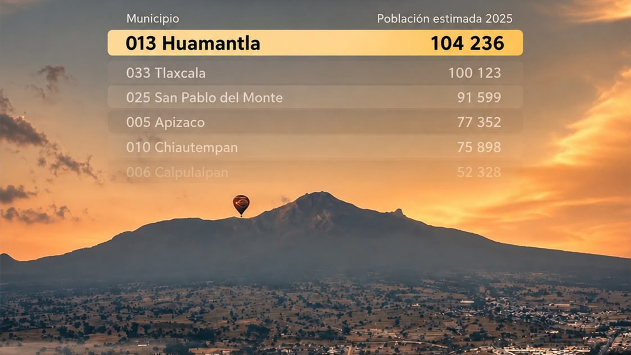 Huamantla fortalece su liderazgo poblacional en Tlaxcala: INEGI