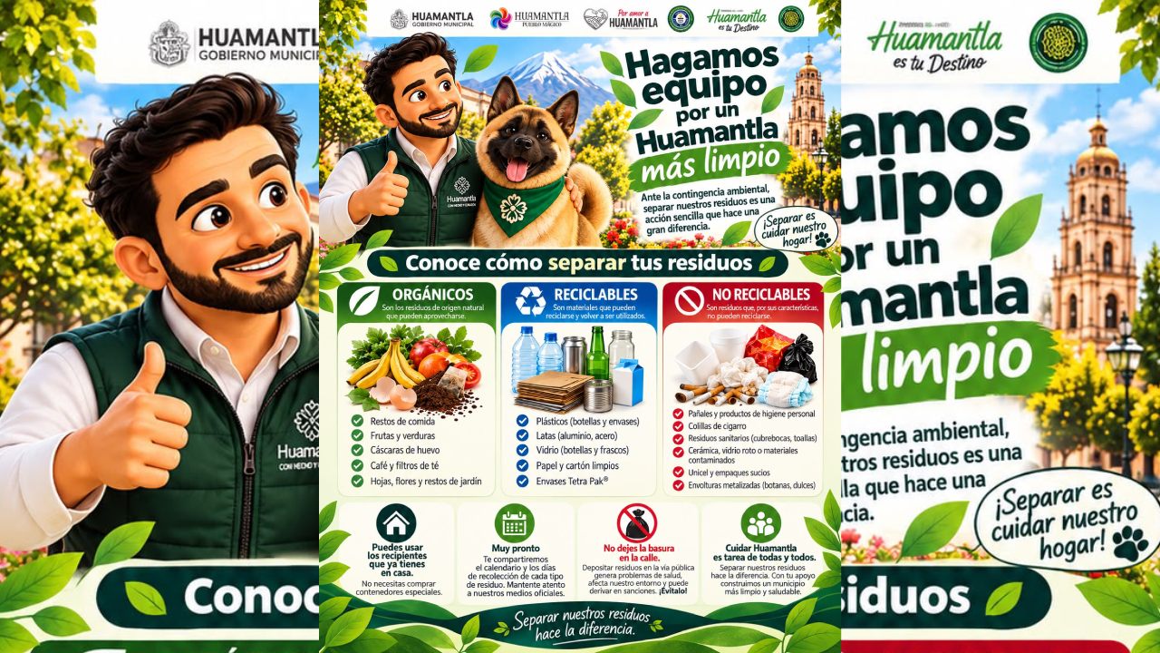 Huamantla Impulsará a la Separación de Residuos y la Reducción de Basura ante la Contingencia Estatal